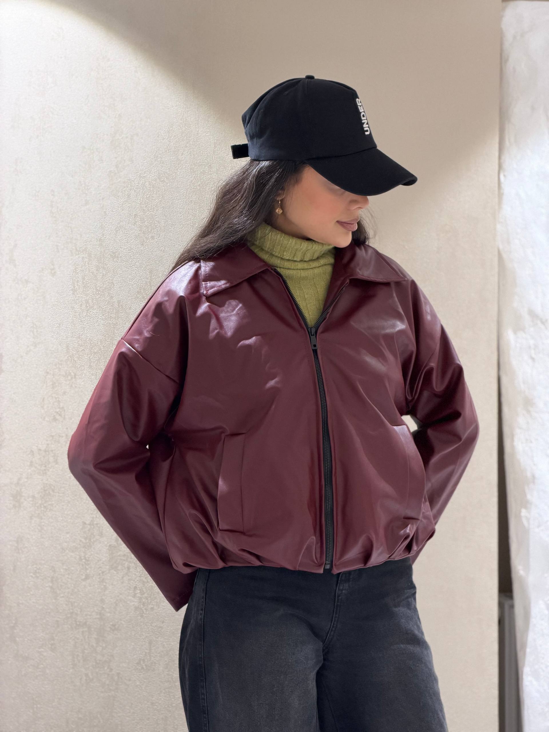 کاپشن چرم بامبر چرم جکت چرم